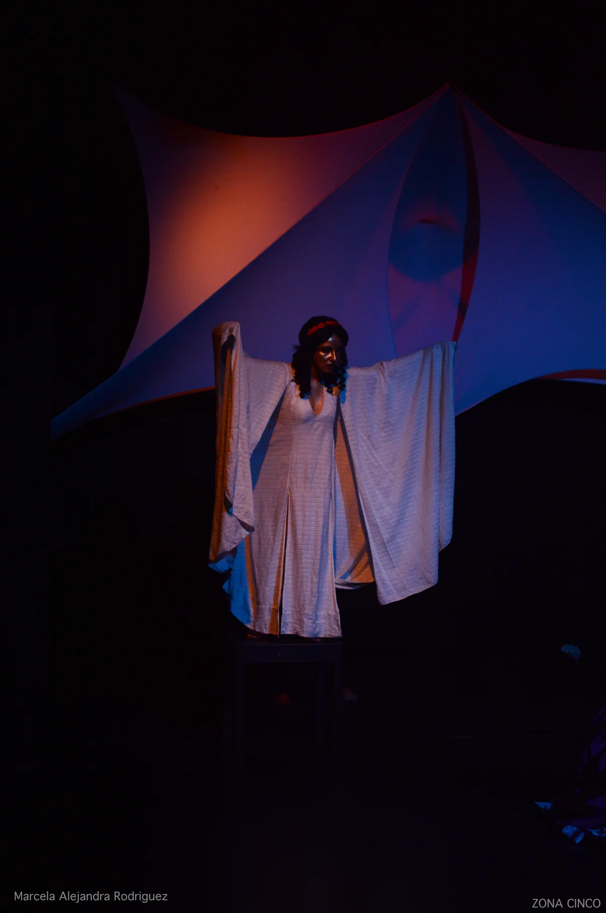 Actriz en escena de El laberinto del tiempo